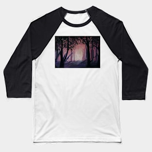 Forest Sunrise Baseball T-Shirt